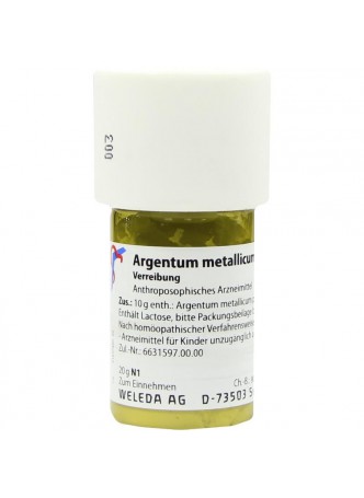 Weleda Argentum metallicum praeparatum D20 polvere 20g sop